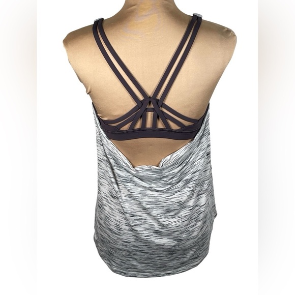 Lululemon Moment To Movement 2-In-1 Tank Tiger Space Dye Black White/Moonphase - Picture 4 of 7